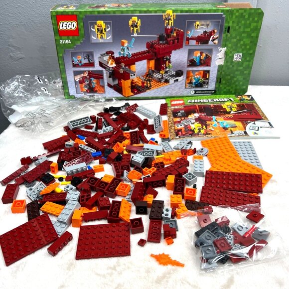 Lego Minecraft The Blaze Bridge 21154 Set in Box Incomplete - Picture 2 of 8